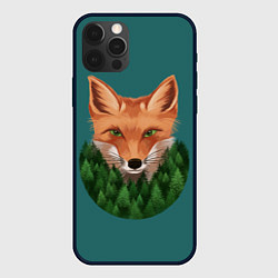 Чехол для iPhone 12 Pro Max Рыжая лиса в лесу, цвет: 3D-черный