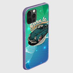 Чехол для iPhone 12 Pro Max Born to ride - старый жук, цвет: 3D-серый — фото 2