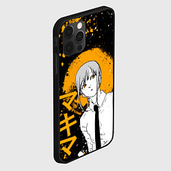 Чехол для iPhone 12 Pro Max Макима - оранжевые брызги краски, цвет: 3D-черный — фото 2