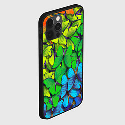 Чехол для iPhone 12 Pro Max Бабочки и радуга, цвет: 3D-черный — фото 2