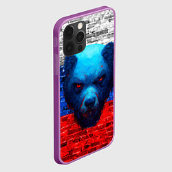 Чехол для iPhone 12 Pro Max Русский медведь арт, цвет: 3D-сиреневый — фото 2