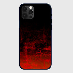 Чехол iPhone 12 Pro Max Черный однотонный и гранжевый красный