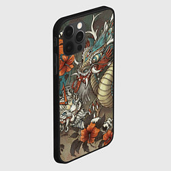 Чехол для iPhone 12 Pro Max Тигр и дракон мифические, цвет: 3D-черный — фото 2