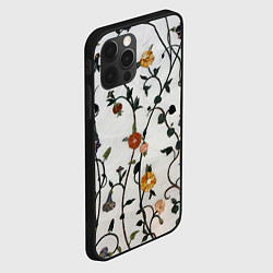 Чехол для iPhone 12 Pro Max Каменные цветы, цвет: 3D-черный — фото 2