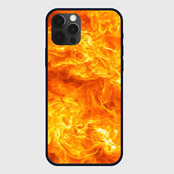 Чехол для iPhone 12 Pro Max Бушующий огонь, цвет: 3D-черный