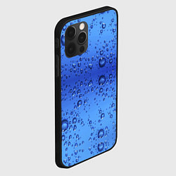 Чехол для iPhone 12 Pro Max Капли воды - текстура, цвет: 3D-черный — фото 2