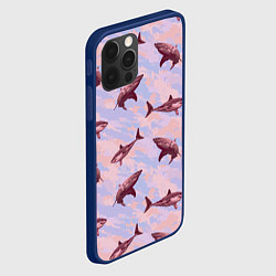 Чехол для iPhone 12 Pro Max Акулы на фоне неба, цвет: 3D-тёмно-синий — фото 2