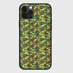Чехол для iPhone 12 Pro Max Камуфляж Дубок ВСР-93 мелкий, цвет: 3D-черный