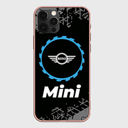 Чехол для iPhone 12 Pro Max Mini в стиле Top Gear со следами шин на фоне, цвет: 3D-светло-розовый