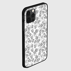 Чехол для iPhone 12 Pro Max Череп штрихованный, цвет: 3D-черный — фото 2