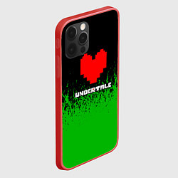 Чехол для iPhone 12 Pro Max Undertale - зеленая трава, цвет: 3D-красный — фото 2