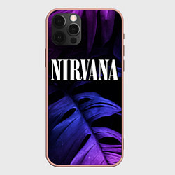 Чехол для iPhone 12 Pro Max Nirvana neon monstera, цвет: 3D-светло-розовый