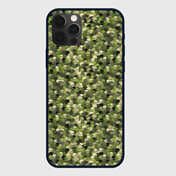 Чехол для iPhone 12 Pro Max Милитари череп мини, цвет: 3D-черный