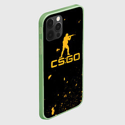 Чехол для iPhone 12 Pro Max Counter-strike жёлтые брызги, цвет: 3D-салатовый — фото 2