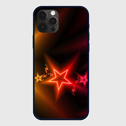 Чехол для iPhone 12 Pro Max Звёзды с неоновым свечением, цвет: 3D-черный