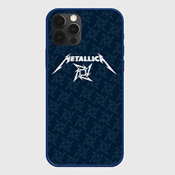 Чехол для iPhone 12 Pro Max Metallica - паттерн, цвет: 3D-тёмно-синий
