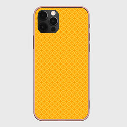 Чехол iPhone 12 Pro Max Желтые связанные узоры