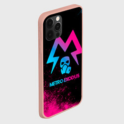 Чехол для iPhone 12 Pro Max Metro Exodus - neon gradient, цвет: 3D-светло-розовый — фото 2