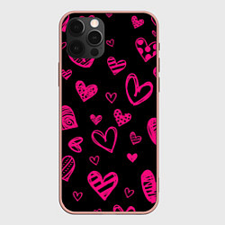 Чехол iPhone 12 Pro Max Розовые сердца