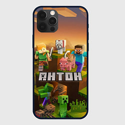 Чехол для iPhone 12 Pro Max Антон Minecraft, цвет: 3D-черный