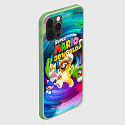 Чехол для iPhone 12 Pro Max Super Mario 3D World - Nintendo - Team of heroes, цвет: 3D-салатовый — фото 2