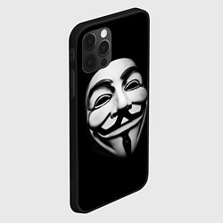 Чехол для iPhone 12 Pro Max Маска анонимуса - Гай Фокс, цвет: 3D-черный — фото 2
