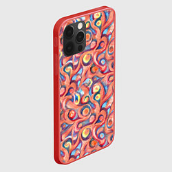 Чехол для iPhone 12 Pro Max Коралловая акварель, цвет: 3D-красный — фото 2