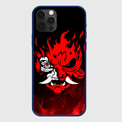 Чехол iPhone 12 Pro Max Cyberpunk 2077 - Логотип в огне
