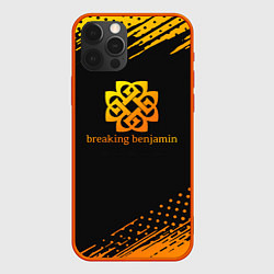 Чехол для iPhone 12 Pro Max Breaking benjamin Gold, цвет: 3D-красный