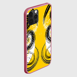 Чехол для iPhone 12 Pro Max Абстрактный развод краской по холсту, цвет: 3D-малиновый — фото 2