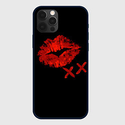 Чехол для iPhone 12 Pro Max След губной помады, цвет: 3D-черный