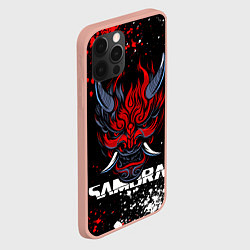 Чехол для iPhone 12 Pro Max Маска Они - Киберпанк 2077 - Samurai, цвет: 3D-светло-розовый — фото 2