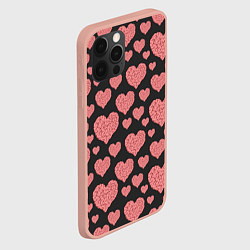 Чехол для iPhone 12 Pro Max Сердце-мозг, цвет: 3D-светло-розовый — фото 2