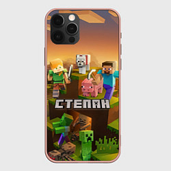 Чехол iPhone 12 Pro Max Степан Minecraft