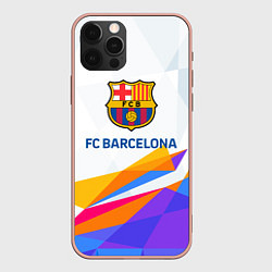 Чехол для iPhone 12 Pro Max Barcelona цветные геометрии, цвет: 3D-светло-розовый