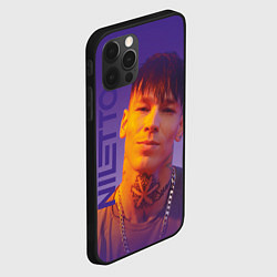 Чехол для iPhone 12 Pro Max Niletto на фиолетовом фоне, цвет: 3D-черный — фото 2
