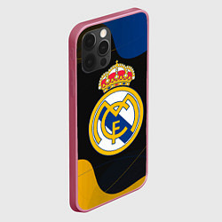 Чехол для iPhone 12 Pro Max Real madrid Абстракция, цвет: 3D-малиновый — фото 2