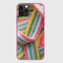 Чехол для iPhone 12 Pro Max Мармеладная лента, цвет: 3D-малиновый