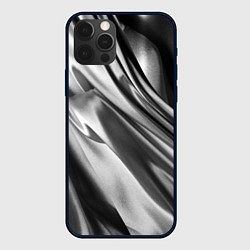 Чехол для iPhone 12 Pro Max Объёмный сатин - текстура, цвет: 3D-черный