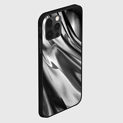 Чехол для iPhone 12 Pro Max Объёмный сатин - текстура, цвет: 3D-черный — фото 2