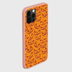 Чехол для iPhone 12 Pro Max Halloween Pumpkin Pattern, цвет: 3D-светло-розовый — фото 2