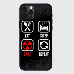 Чехол iPhone 12 Pro Max Eat, sleep, Fallout, repeat