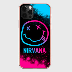 Чехол для iPhone 12 Pro Max Nirvana - neon gradient, цвет: 3D-светло-розовый