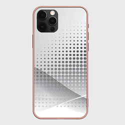 Чехол для iPhone 12 Pro Max Стальной градиент, цвет: 3D-светло-розовый