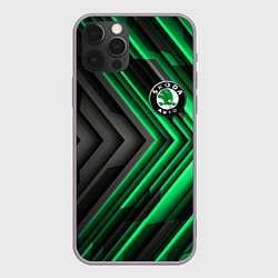 Чехол iPhone 12 Pro Max Skoda строгий стиль