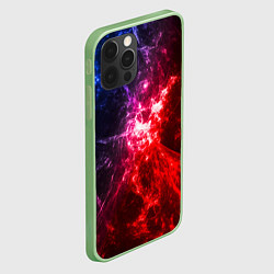 Чехол для iPhone 12 Pro Max Вспышка в космосе, цвет: 3D-салатовый — фото 2