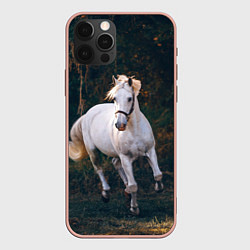 Чехол iPhone 12 Pro Max Скачущая белая лошадь