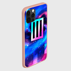 Чехол для iPhone 12 Pro Max Paramore неоновый космос, цвет: 3D-светло-розовый — фото 2