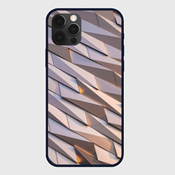 Чехол для iPhone 12 Pro Max Металлическая брoня, цвет: 3D-черный