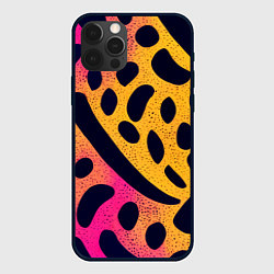 Чехол для iPhone 12 Pro Max Яркие пятнистые узоры, цвет: 3D-черный